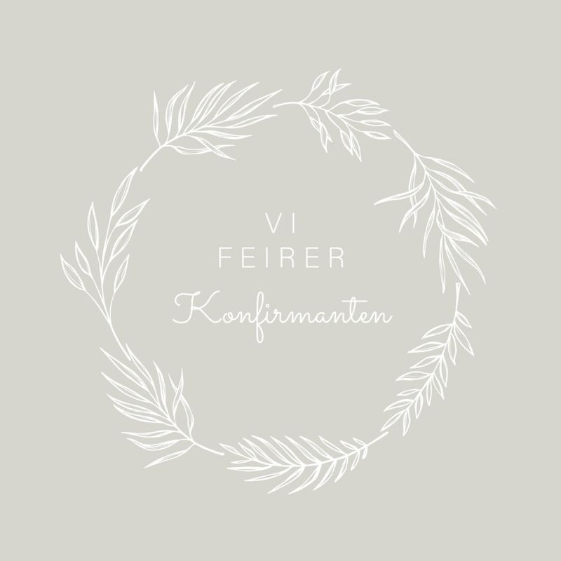 Serviett lunsj Vi feirer konfirmanten beige 20stk