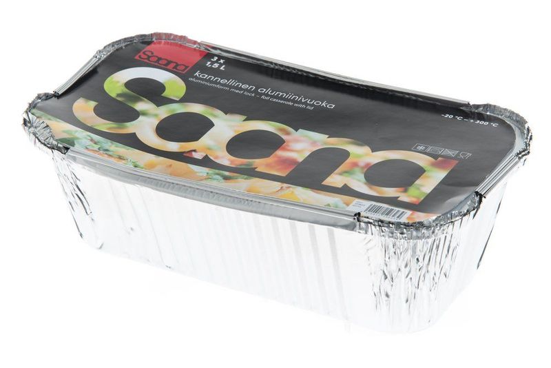 Aluminiumsformer med lokk 1.5L 3pk
