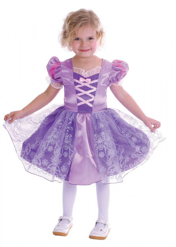 Mini prinsessekjole lilla str 104 (3-4år)