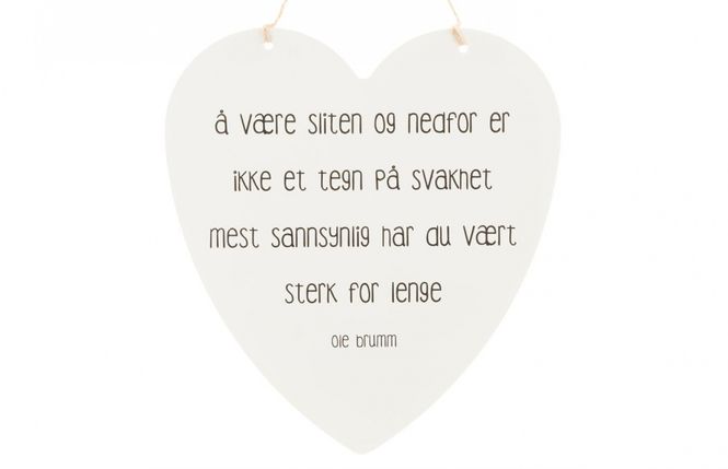 Hovedbilde Metallskilt hjerte Å være sliten...