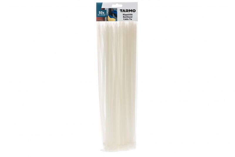 Kabelstrips hvit 7.6x370mm, 50stk