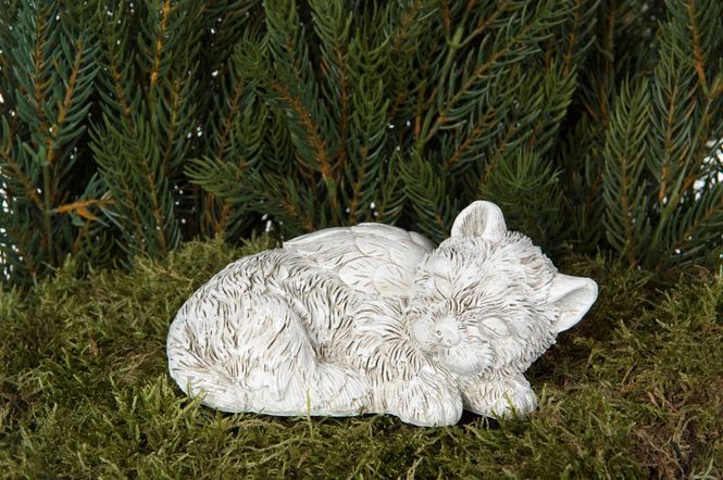 Hovedbilde Engel hund på pinne poly 13.5x10.5x8cm