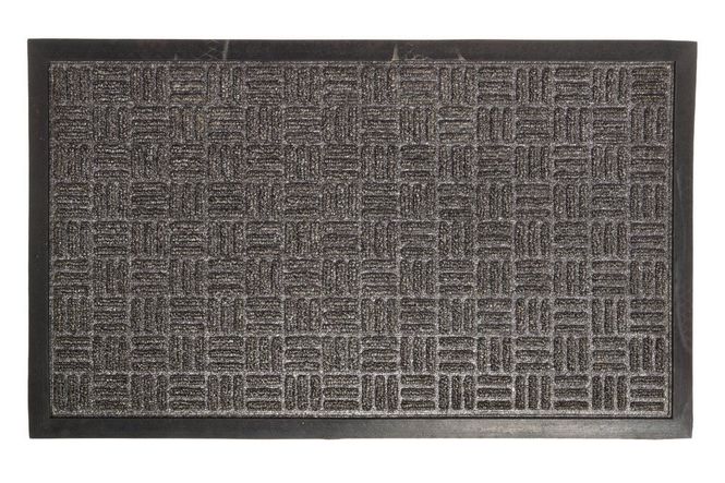 Hovedbilde Dørmatte sort/mørk grå 45x75cm