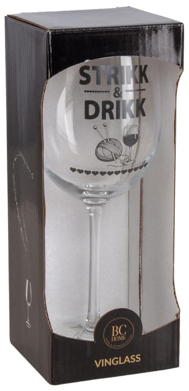 Vinglass Strikk og drikk