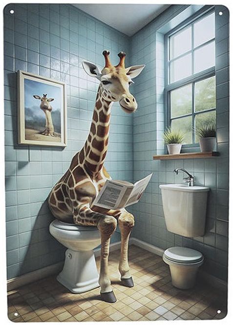 Hovedbilde Skilt Toalett sjiraff 20x30cm