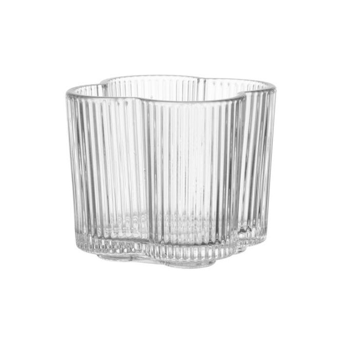 Hovedbilde Lysglass med striper blank 