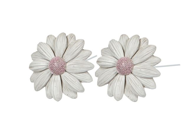 Hovedbilde Blomst på pinne hvit 3cm