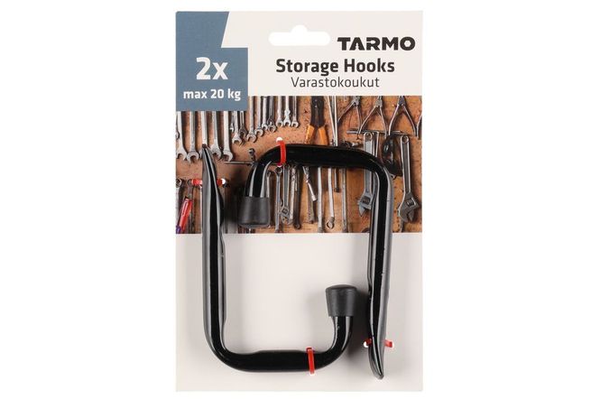 Hovedbilde Redskpsholder L-krok 2pk, stål 8x2x12.5cm