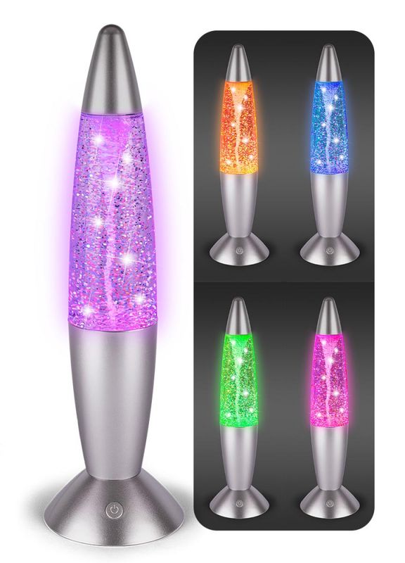 Lampe med tornadoeffekt/glitter 36cm