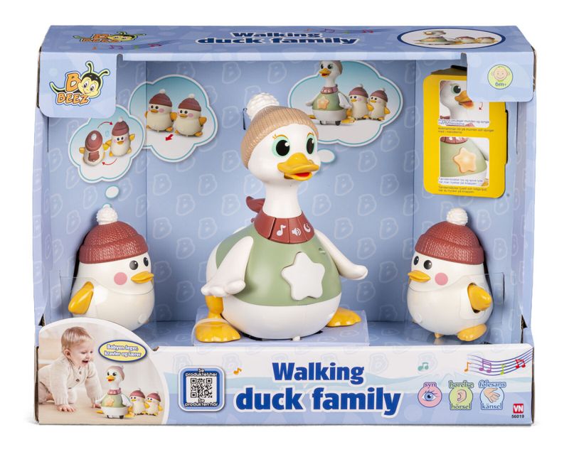 Gående andefamilie 