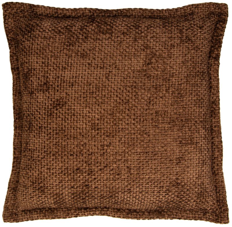Putetrekk vevd cord brun 45x45cm