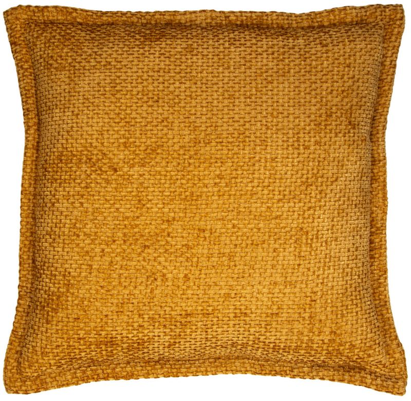 Putetrekk vevd cord oker 45x45cm