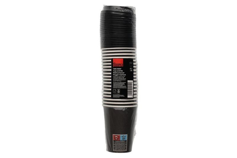 Pappkopper med lokk 20pk 350ml