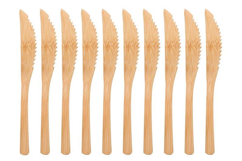 Engangs kniv bamboo 10stk