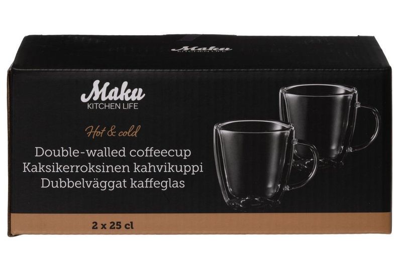 Glass med dobbel vegg 2pk 