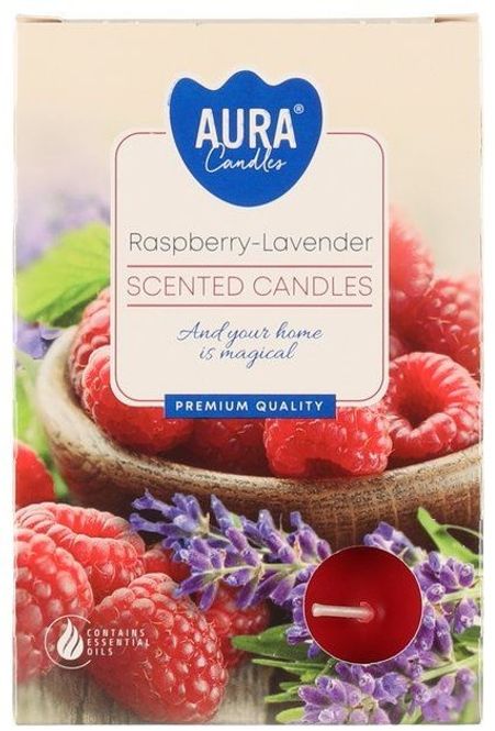 Hovedbilde Duftlys telys Rasberry-White lavender 6pk