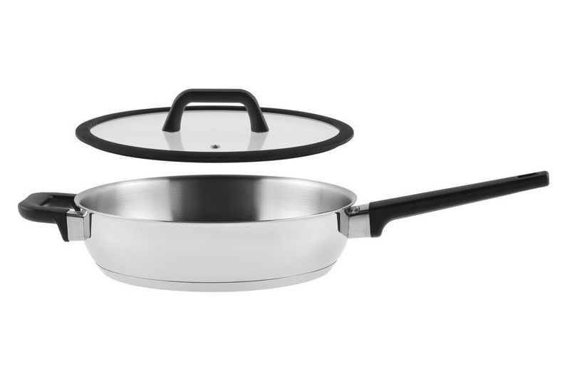 Stekepanne i rustfritt stål med lokk 26cm Maku Ease