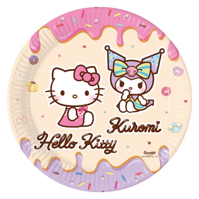 Hovedbilde Papptallerken Hello Kitty 23cm 8pk