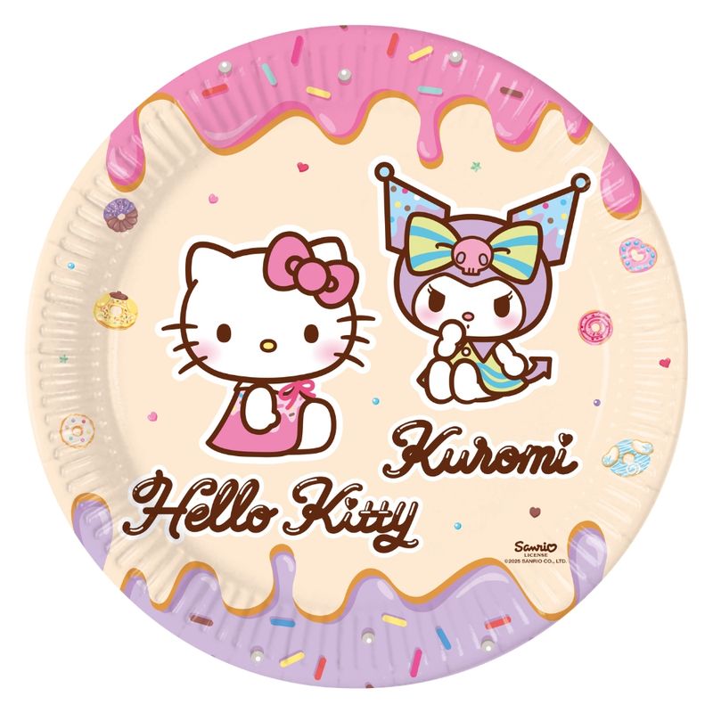 Papptallerken Hello Kitty 23cm 8pk