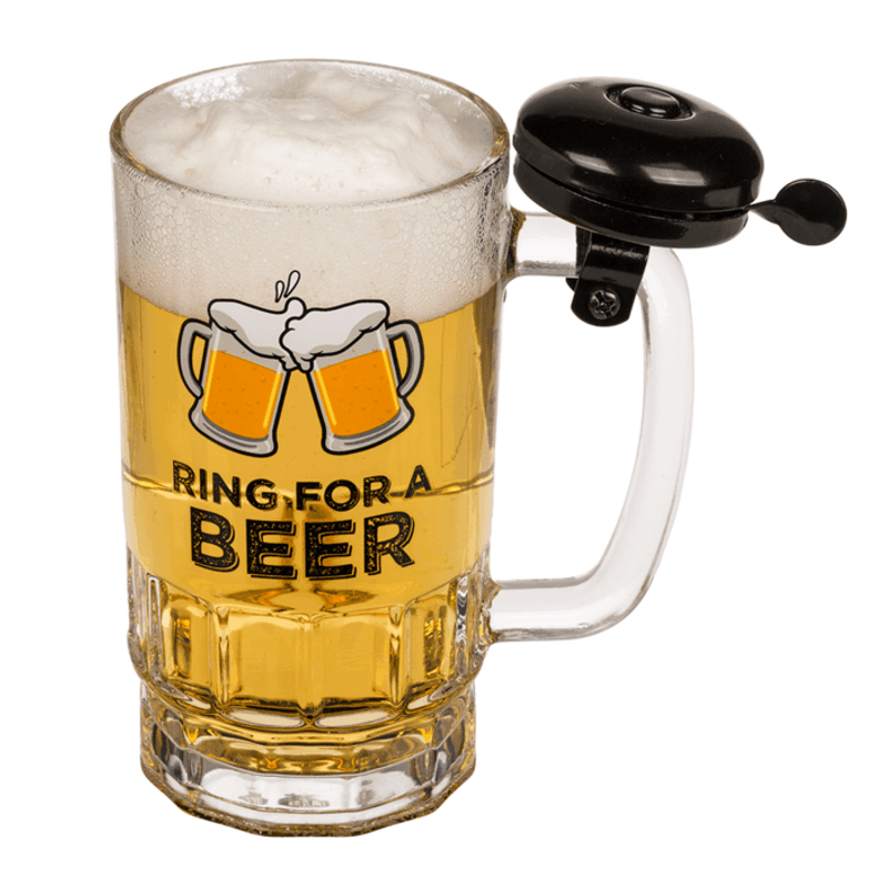 Ølglass med ringeklokke 