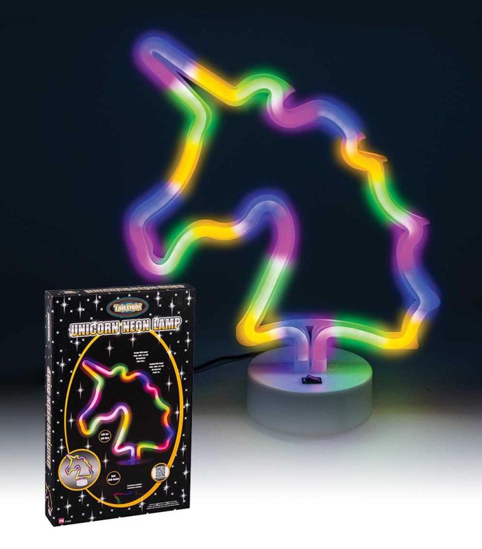Enhjørning led neolampe 30cm