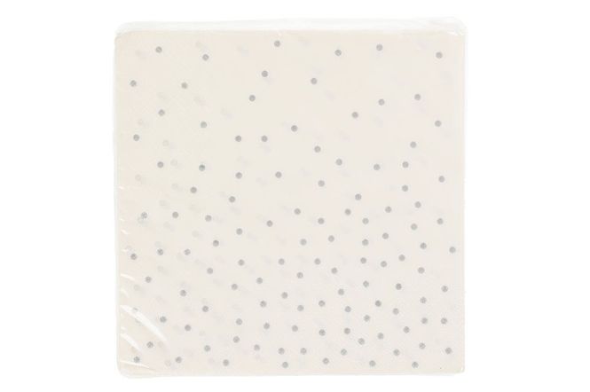 Hovedbilde Lunsj servietter silver dots