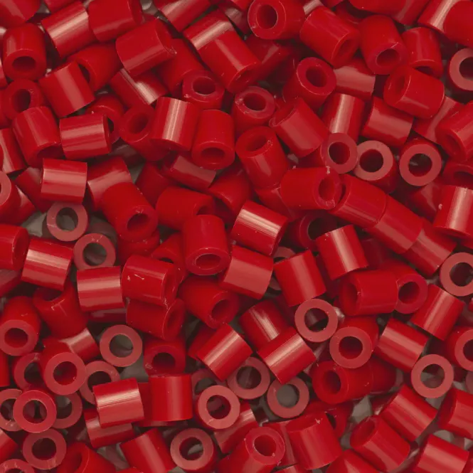 Hovedbilde Rørperler Midi 1000 stk. mørkerød