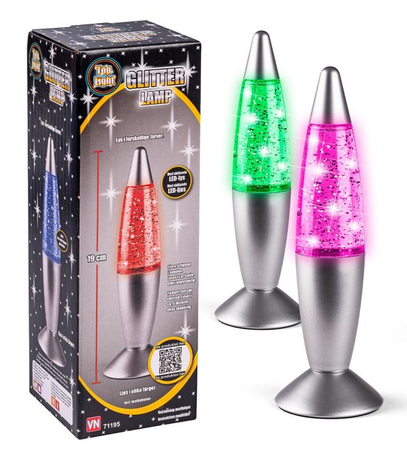 Hovedbilde Lampe med glitter 19cm
