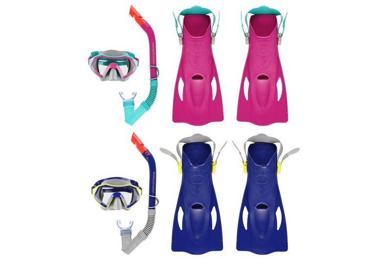 Dykkemaske m/snorkel og finner 7+