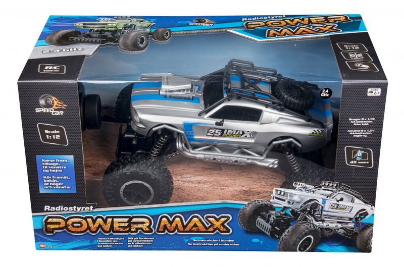 R/C Rock Crawler offtroader med fjæring, lys og store hjul. Radi