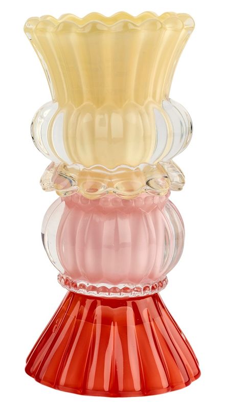 Glasslysestake Bon 17cm 2ass