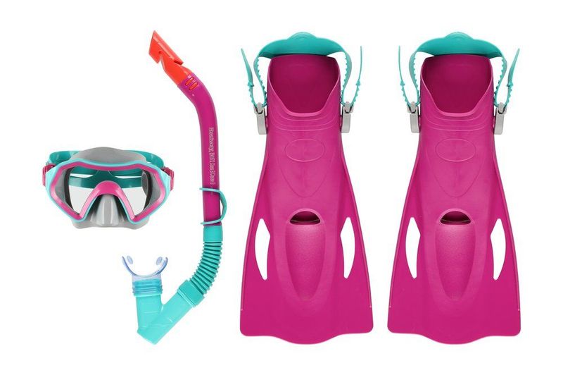 Dykkemaske m/snorkel og finner 7+