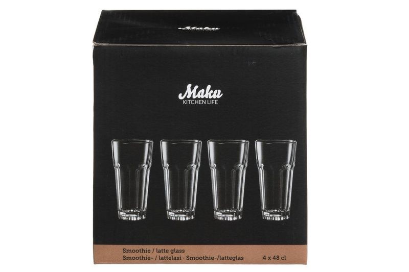 Maku Smoothie/latte glass 4pk 48cl