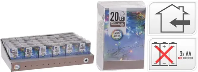 Hovedbilde Lyslenke 20LED 2m multicolour